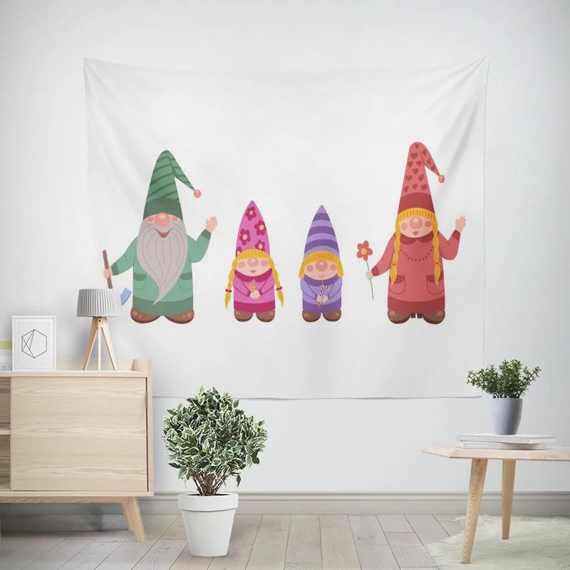 Christmas New Year Pattern Living Room Bedroom Decorative Tapestry