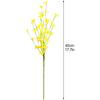 6Pcs Artificial Forsythia Branches, Fake Winter Jasmine Long Stem Silk Fake Spring Jasmine Flower for Wedding Home Office Decoration, Yellow, 45cm /