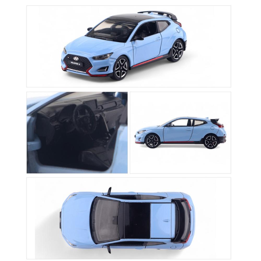 Hyundai Veloster N 1:38 Diecast Mini Car Performance Blue