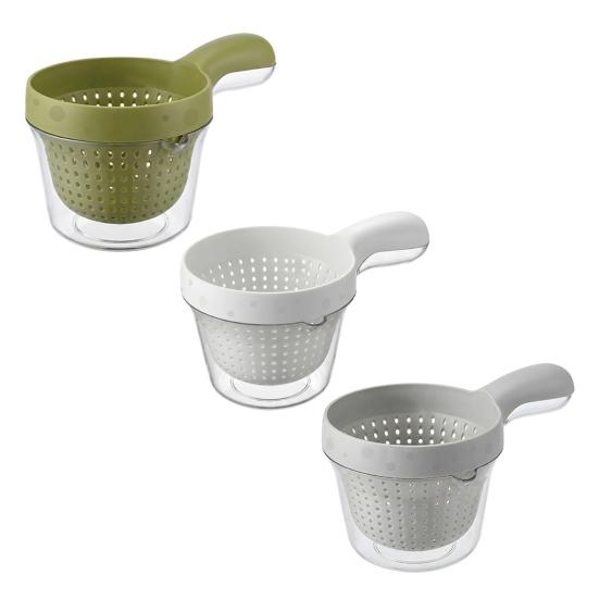 

3Pcs Double Layer Drain Basket with Handle 2-in-1 Strainer Storage Container Small Vegetable Fruit Mini Berry Tomato Grape Washing Colander Bowl I