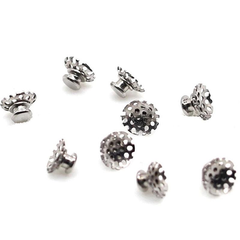 

10 шт. Зубные ортодонтические лингвальные кнопки Прямого приклеивания Круглые приклеиваемые петли Защитки для языка Тракционные крючки Стоматологические материалы