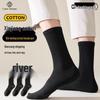 Mian Shisan Men's Crew Socks - Antibacterial Odor-Resistant Solid Color