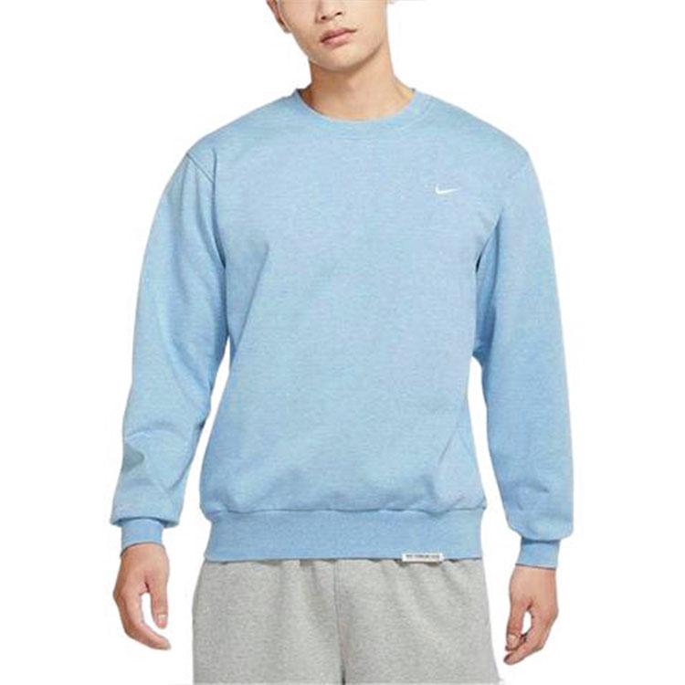 Nike Solid Logo Crew Neck Casual Breathable Sports Sweatshirt Men sweatshirt Sky-Blue CK6359-494