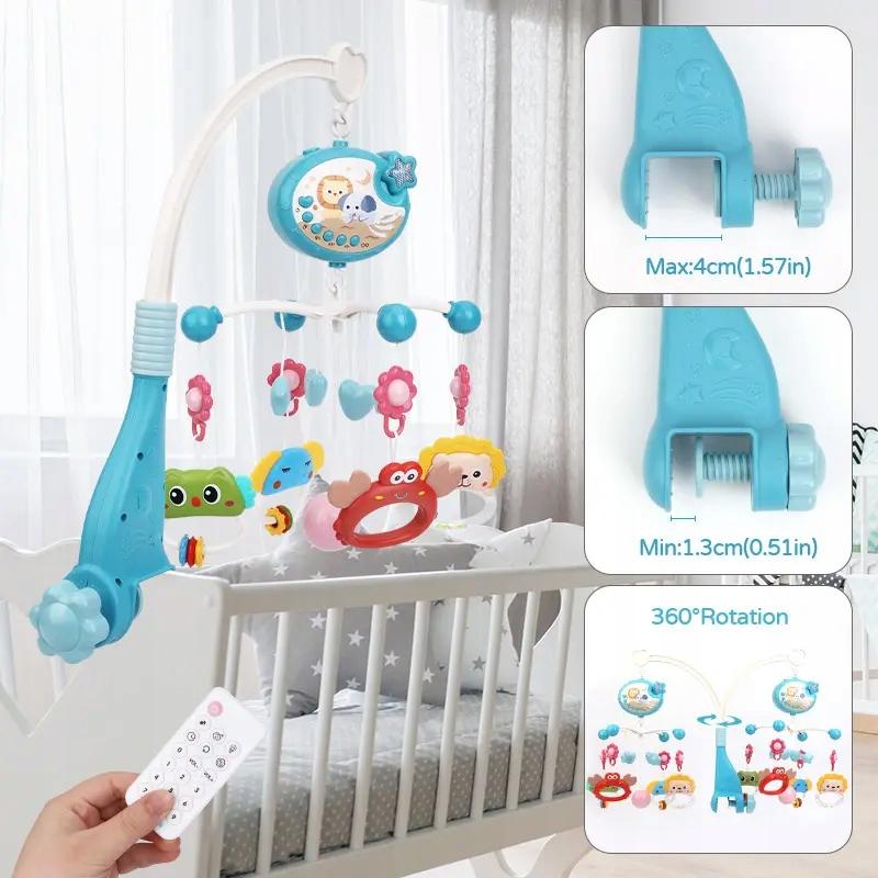Blue Crib Mobile with Music Projector, Remote Control, Music Box