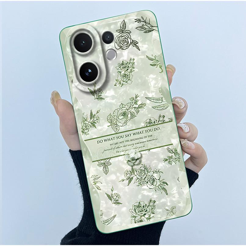For Vivo V60 Phone Case V2511 Cover Fashion Simplicity Flowers Soft Liquid Silicone Shell For Vivo V 60 VivoV60 5G 2025 Fundas