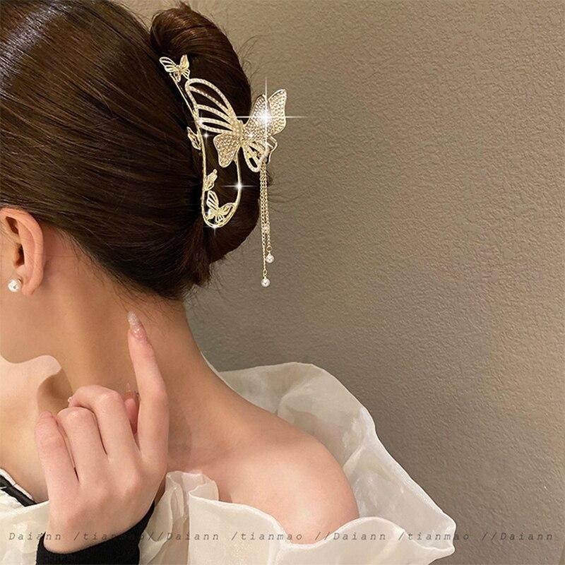 2023 Nová pšeničná perla střapec do vlasů spona do vlasů Vintage kamínková spona do vlasů Barrettes Starožitná vlásenka pro ženy Vlasové doplňky dárek