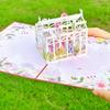 Stylish 3D Popup Paper Card Bright 3D Flower House Popup Card Elegant Moving Gift for Friend and Family