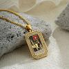 Tarot Card Neckalce Stainless Steel for Women Men Evil Eye Star Moon Sun Lovers One Piece Choker Original Design Jewelry Gifts
