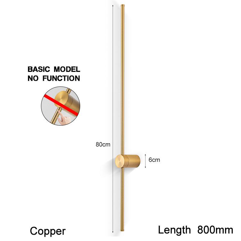 Nordic Black Copper LED Wall Lamps for Sofa Background Bedroom Indoor 360° Rotation LED Wall Lights Decor for Home Stairs Aisle