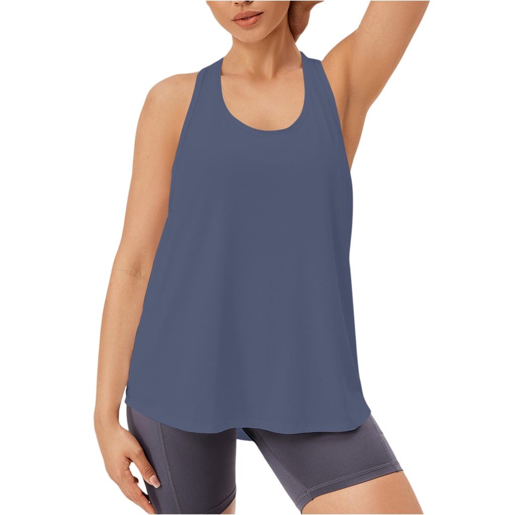 Women's Sports Tops Sleeveless Racerback Tank Top Lightweight Tennis Yoga Tops Sports Running Tank Top