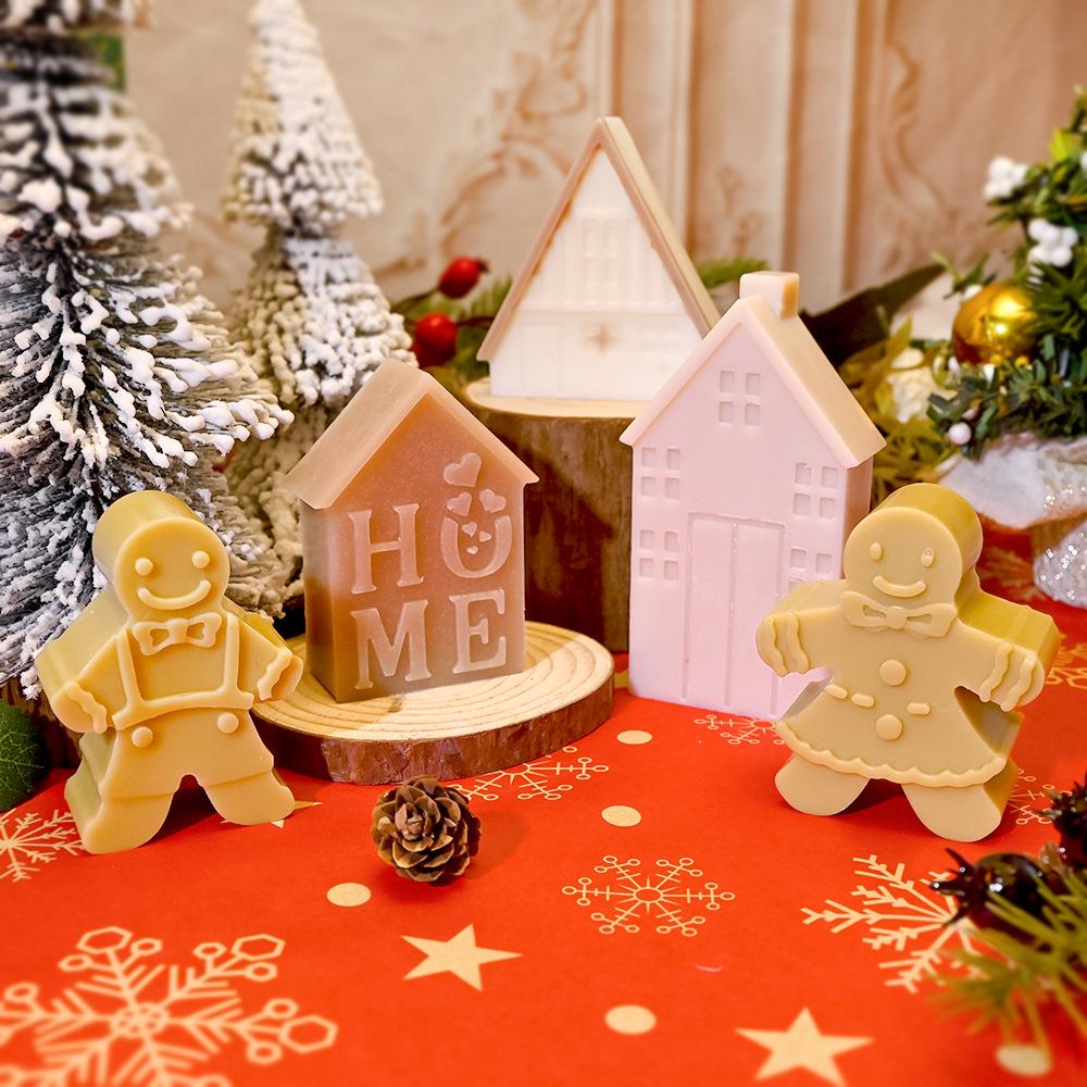 DIY Christmas Ornaments Silicone Mold: Tree, Gingerbread, Reindeer, Snowman