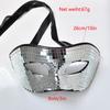 Neue Diskokugel Glitzer Gesichtsmaske Cosplay Glänzende Königin Halloween Party Kostüme Accessoires Herrenmode Abschlussballmasken Halber Helm
