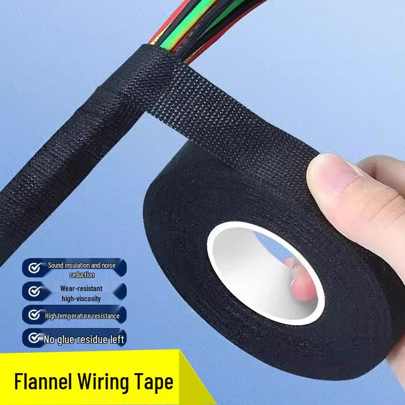 Flame Retardant Noise Reduction Flocking Tape for Automotive Engine Wire Protection