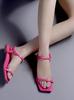 Shoetopia Women's Ankle Strap Sandals  Minimalist Flat Sandals with Buckle Closure  Casual & Party Footwear