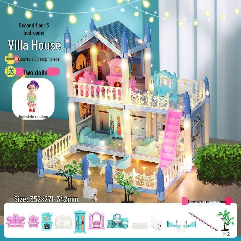 DIY Princess Dollhouse Castle Villa for Girls
