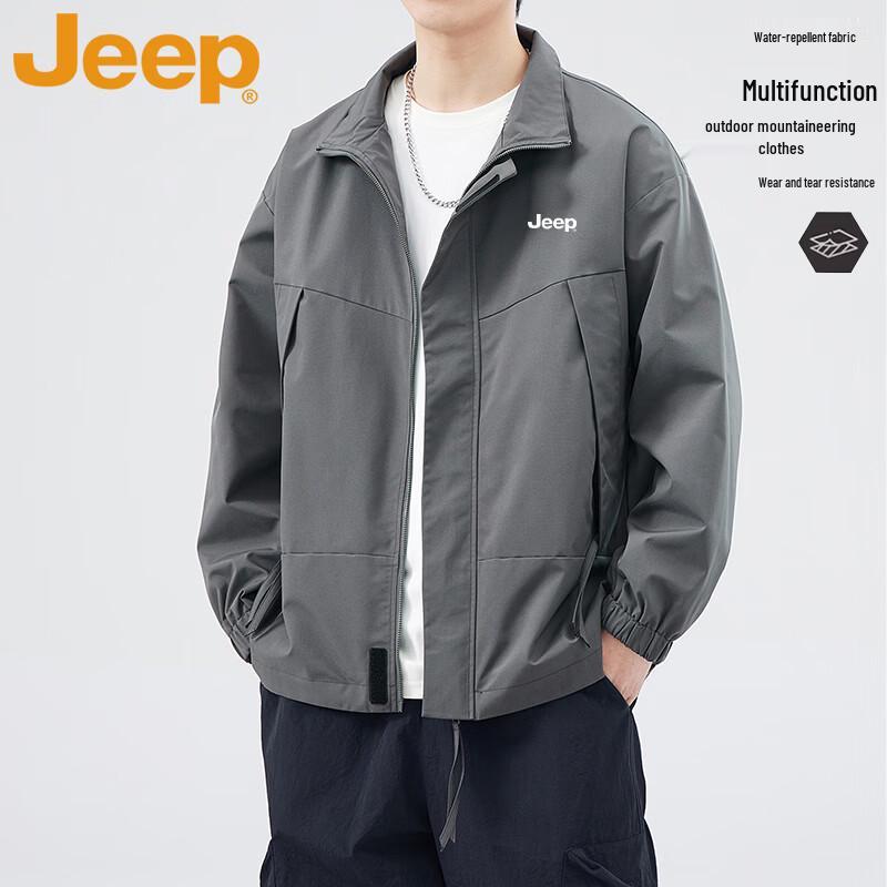 JEEP Men's Thin Stand-Collar Outdoor Jacket
