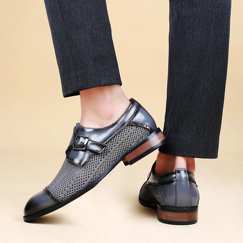 Hollow Out Men Casual Shoes Breathable Male Oxfords Shoes All-match Classic Men Shoes for Wedding Outdoor Men Business Footwear