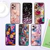 Butterfly Flower Pattern Phone Case For Xiaomi Redmi Note 15 14 13 12 12S 11E 11 11S Pro Plus 4G 5G Black Soft TPU