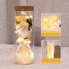 Everlasting Rose LED Glass Dome Bouquet Romantic Illuminated Ornament Perfect Valentine's Day Christmas Home Decor Romantic Gift