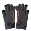 Touchscreen Knitted Woolen Gloves Solid Color Full Finger Gloves Soft Men Knitted Gloves  Male