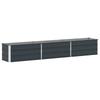 Planting Trough Anthracite Grey 290 X 50 X 45 Cm Galvanized Steel