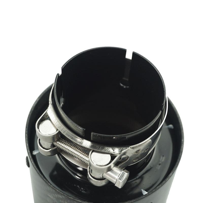 Creadgey Universal Tail Pipe Muffler Straight Exhaust System For AK Black Stainless Steel Carbon Fiber End Tips Car Accessories