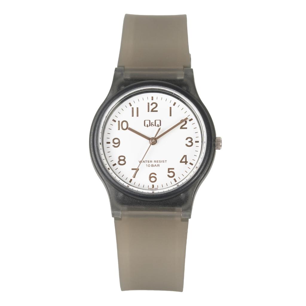 Citizen Analog 10 ATM Water Urethane White with Skeleton Pattern Q&Q Watch, Resistant, Strap, V06A-518VK,