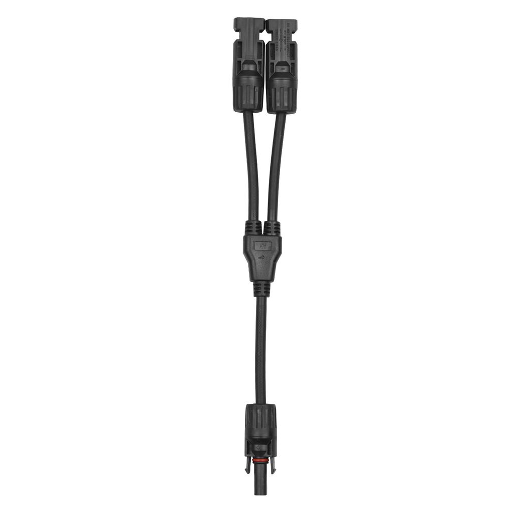 Y Branch Solar Connectors Parallel Cable Adapter 2-Way Solar Cable Connector Self-locking IP67