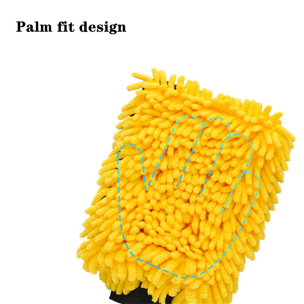 Large Microfiber Car Wash Mitt Waterproof Chenille Gloves Thick Car Cleaning Mitt Wax Detailing Auto Care Double-faced Glove New