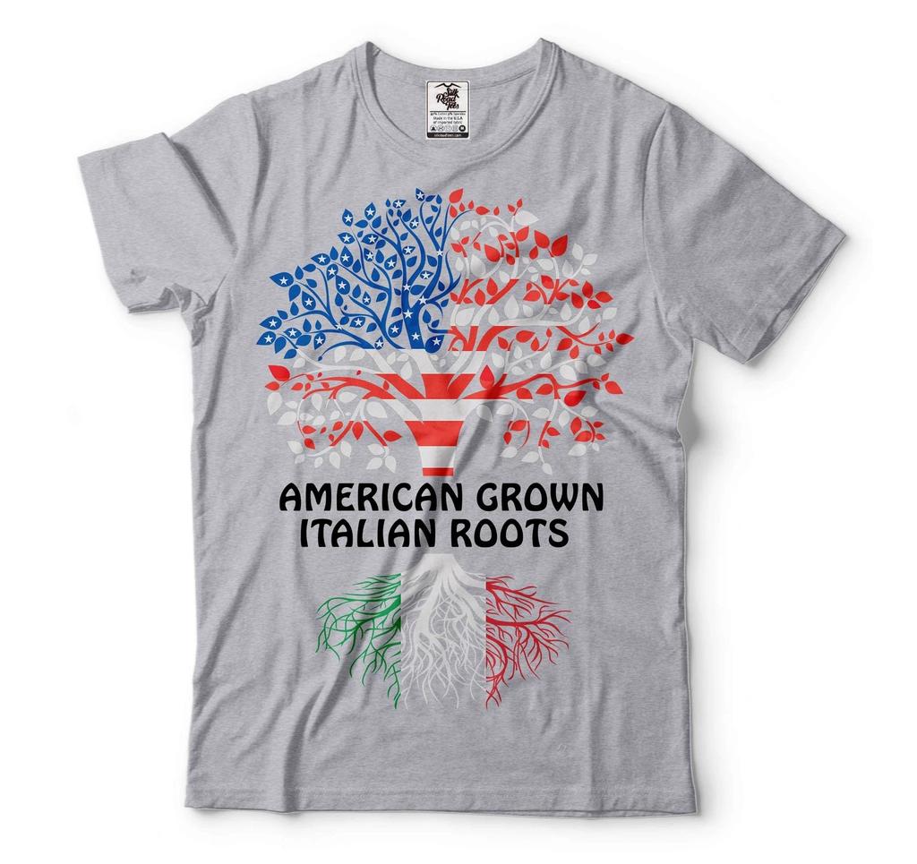 American Grown Italian Roots Shirt Italian American Gifts Italy Flag Shirt Harajuku Graphic T Shirts Oversized T Shirt
