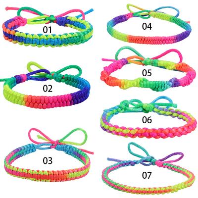 New Colorful Braided Rope Diy Colorful Bracelet Rainbow Braided Bracelet