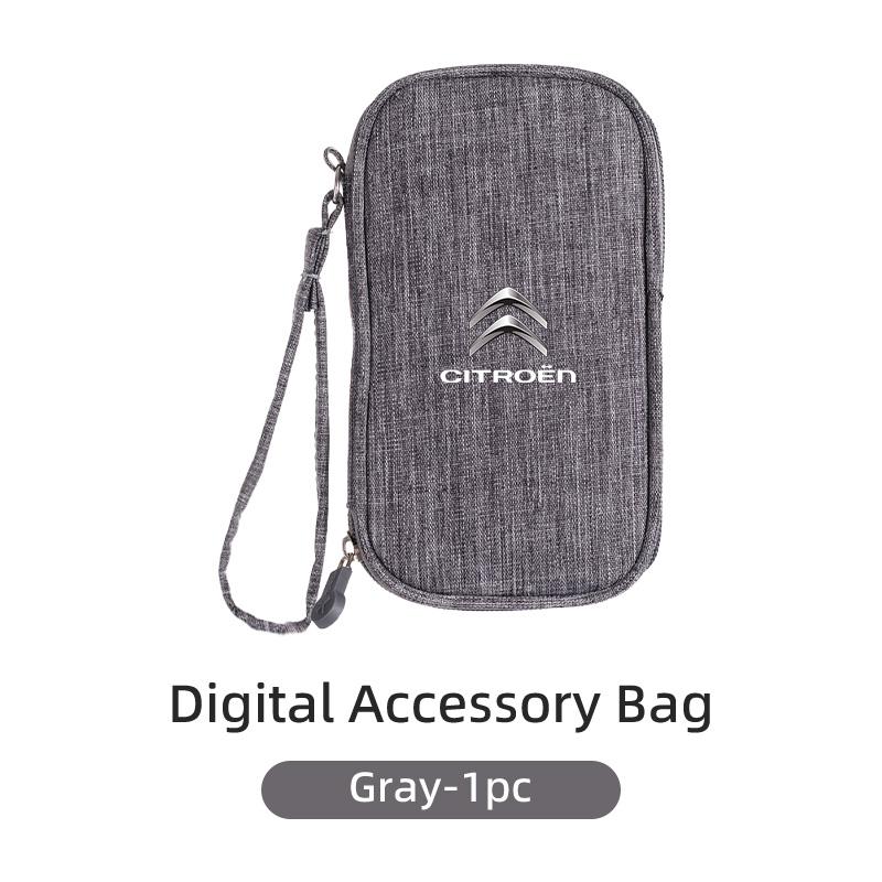 

Car Data Cable Storage Bag Waterproof Portable Travel Digital Case For Citroen C4 C3 C5 C1 C2 Berlingo Celysee Cactus Picasso