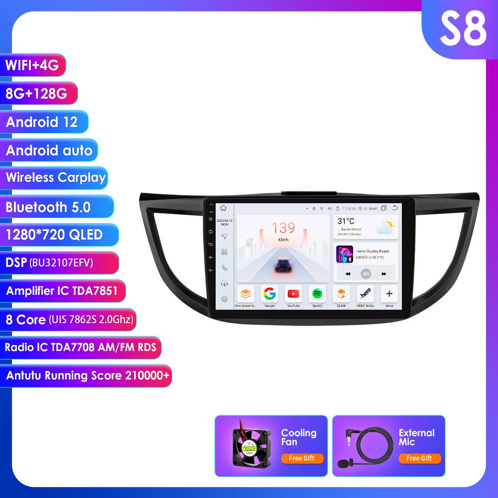 

Ossuret Car Intelligent Systems 2din Android Car Radio for Honda CR-V 4th 2012-2016 Intelligent Multimedia Video GPS Carplay Auto 4G Autoradio WIFI S8 8Core 8G 128G