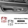 Carbon Fiber SUV Car Door Armrest Window Lifter Control Panel Frame Decoration Sticker For Nissan X-TRAIL 2014-2018