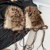 Y2K Leopard Furry Fur Belt Vintage Gothic Imitation Belts Sexy Hiphop Waistband Jeans Pants Decor Belt