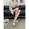 Pesstwei Fashion String Bead Peep Toe Platform Woman Sandals Ankle Buckle Strap Sexy High Heels Party Pumps Shoes Zapatos Mujer
