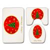 Christmas Bathroom Floor Mat Toilet Three-Piece Set