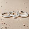 Niche Diamond-Set Titanium Steel Couple Ring - High-End Luxury Jewelry