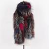 Hot Sell Ladies Long Style Genuien Fox Fur Scarf Women Knitted Fluffy Real Fox Fur Scarves Winter Keep Warm Fur Real Wraps