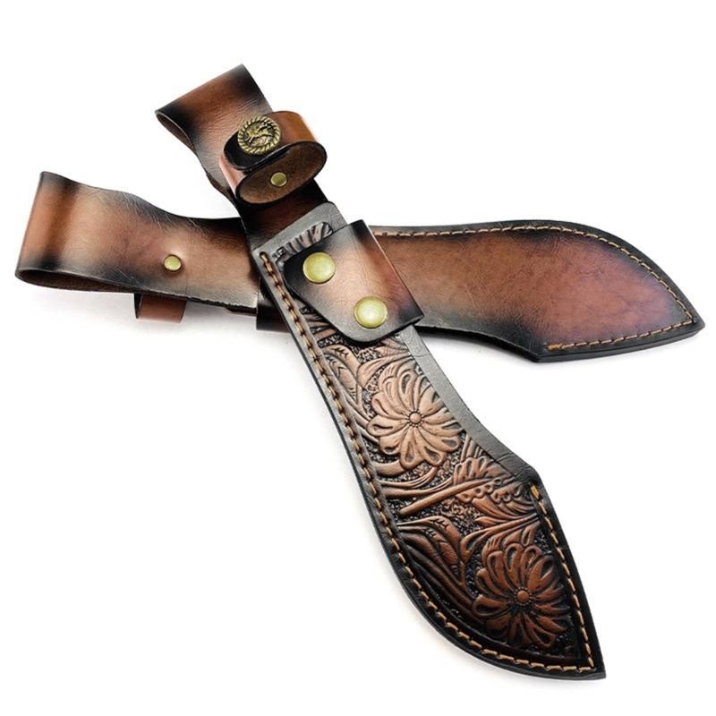 Handcrafted Leather Cutter Sheath Cutter Holder For Compacts Fixed Blade Outdoor Hand Stitched Water Resistant Design