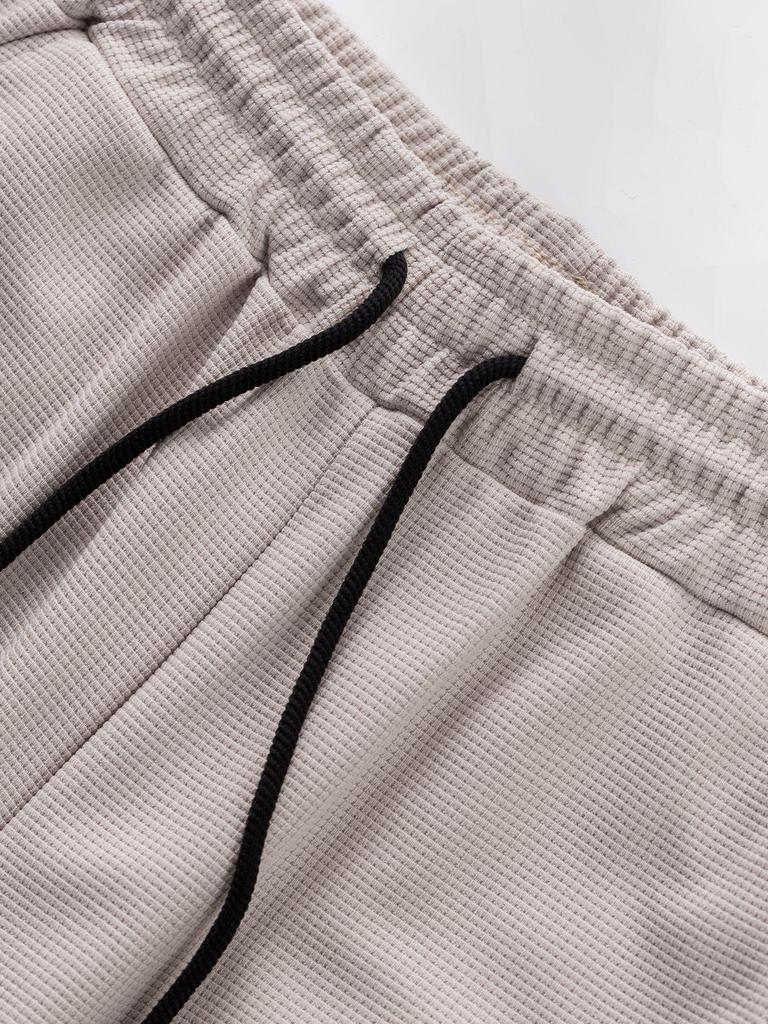 Four Seasons Solid Color Rope Waist Casual Sports Pants