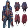 Damen Fransen Kapuzen Umhang Schal Halten Herbst Winter Reisen Jacquard Warmer Schal