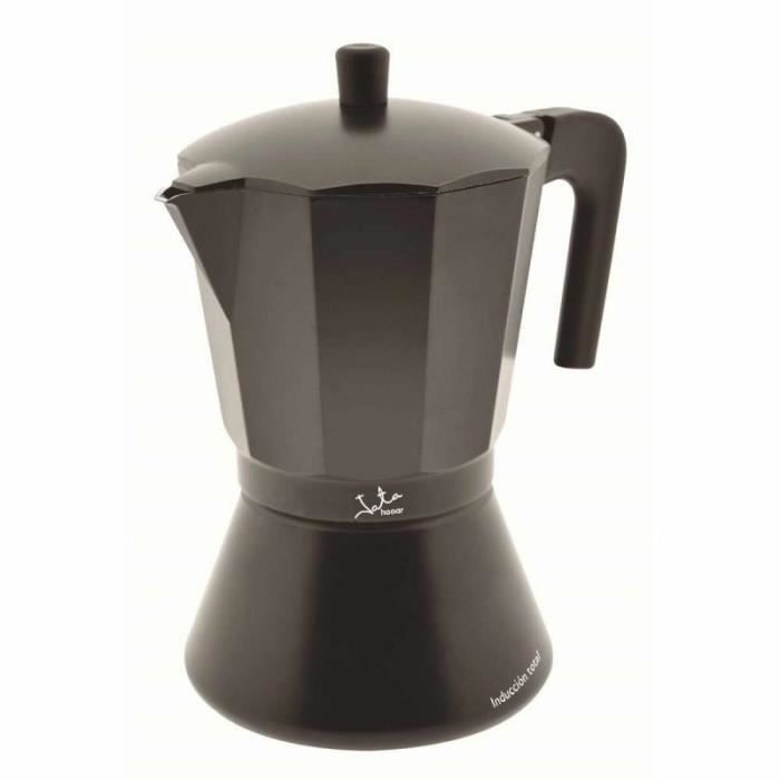 Cafetière Italienne - JATA - CFI9 - Aluminium Noir - 9 Tasses - Garantie 2 Ans