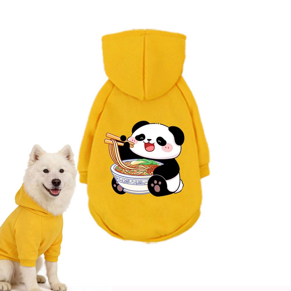 Pet Hooded Sweatshirt Cats & Dogs Cute Fashiona Unique Panda Print Design Suitable Pomeranian Maltese Large Breed Dog