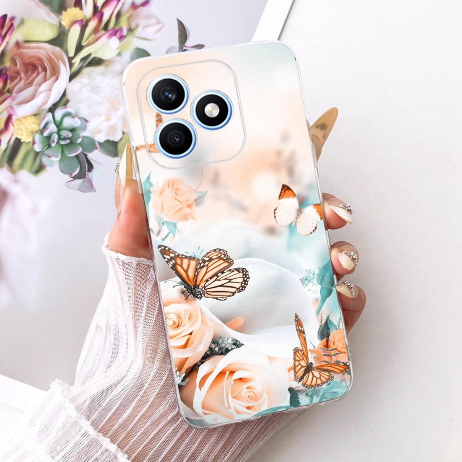 For Honor X8d 4G Case Beautiful Girl Peacock Painted Cover Soft Silicone Phone Case For Honor X8d X 8d HonorX8d 4G Fundas Bumper