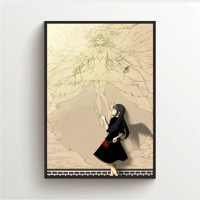 Puella Magi Madoka Magica Ιαπωνικό Άνιμε Κινούμενα Σχέδια Αφίσες Εκτυπώσεις Τέχνη Τοίχου Ζωγραφική σε καμβά Εικόνα για Σαλόνι Διακόσμηση Σπιτιού