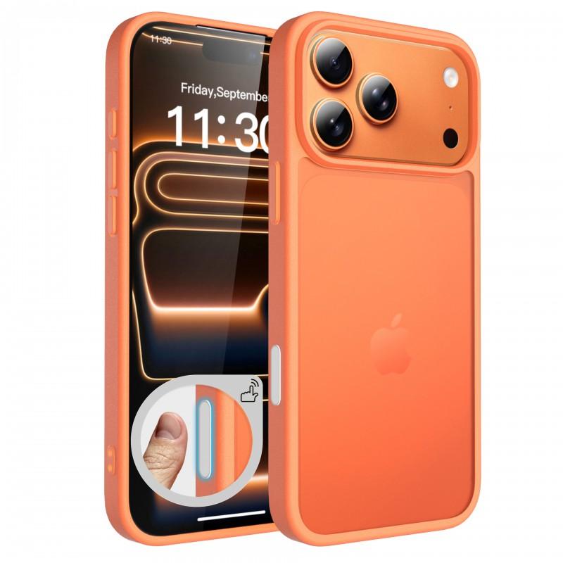 

17promax Skin-sensitive Magnetic Phone Case Drop Resistance Iphone16 Fine-hole Lens Mobile Protective Cover iphone14-15 Plus помаранчевий