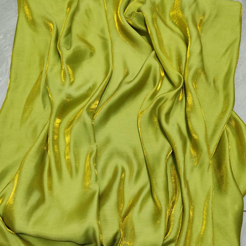 1M Glossy Silk Gradient Fabric Polyester Holographic Gradient Shiny Fabric For Diy Sewing Hanfu Dress Tablecloth Background