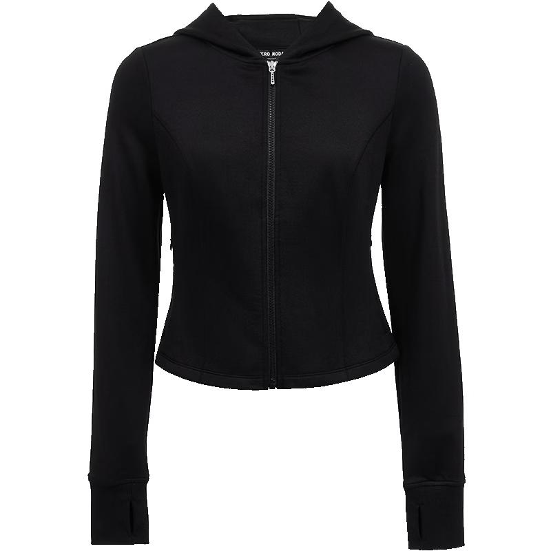 VEROMODA Women s Hooded Long Sleeve Thin Fleece Short Jacket XL