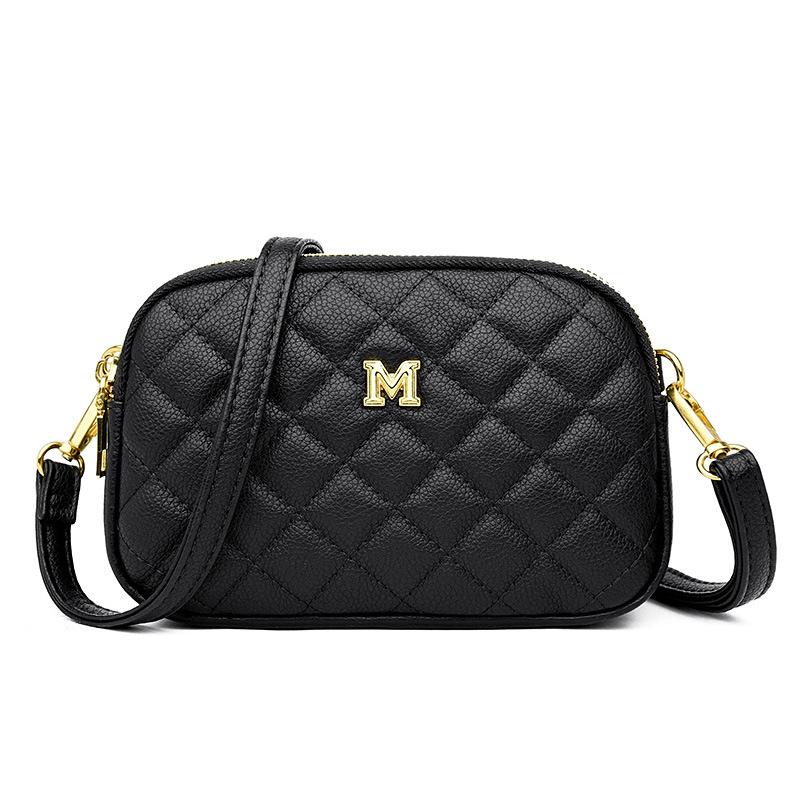 Summer Three layer Mini Mobile Phone Bag Fashionable Casual Mother Bag Atmospheric Diamond Square Bag New Crossbody Bag